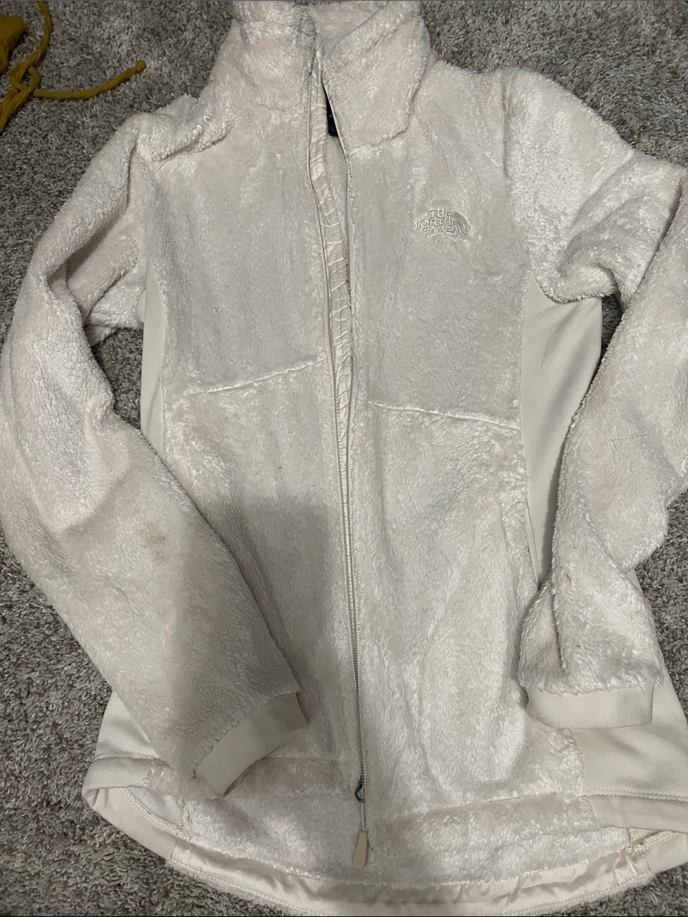 The North Face Cream Plush Full-Zip Teddy Jacket